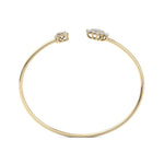 Load image into Gallery viewer, Cuff bracelet in rose gold with white diamonds of 0.62 ct in weight