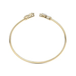 Load image into Gallery viewer, Cuff diamond bracelet in yellow gold with white diamonds of 0.68 ct in weight