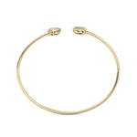 Load image into Gallery viewer, Heart cuff bracelet in white gold with white diamonds of 0.39 ct in weight