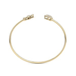 Load image into Gallery viewer, Cuff bracelet in yellow gold with white diamonds of 0.52 ct in weight