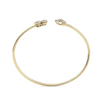 Load image into Gallery viewer, Elegant cuff bracelet in rose gold with white diamonds of 0.52 ct in weight