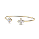 Load image into Gallery viewer, Cuff bracelet in rose gold with white diamonds of 0.52 ct in weight
