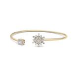 Load image into Gallery viewer, Cuff bracelet in rose gold with white diamonds of 0.62 ct in weight