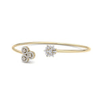 Load image into Gallery viewer, Elegant cuff bracelet in white gold with white diamonds of 0.52 ct in weight