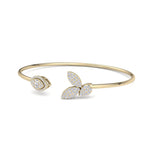 Load image into Gallery viewer, Cuff diamond bracelet in white gold with white diamonds of 0.68 ct in weight