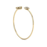 Load image into Gallery viewer, Elegant cuff bracelet in rose gold with white diamonds of 0.52 ct in weight