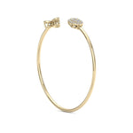 Load image into Gallery viewer, Cuff bracelet in rose gold with white diamonds of 0.48 ct in weight
