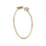 Load image into Gallery viewer, Cuff bracelet in rose gold with white diamonds of 0.52 ct in weight