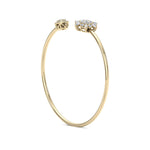 Load image into Gallery viewer, Cuff bracelet in rose gold with white diamonds of 0.62 ct in weight
