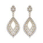 Load image into Gallery viewer, Drop earrings in yellow gold with white diamonds of 4.05 ct in weight