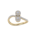 Load image into Gallery viewer, Diamond ring in rose gold with white diamonds of 0.53 ct in weight
