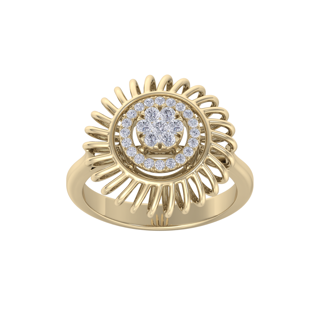 Diamond ring in white gold with white diamonds of 0.23 ct in weight