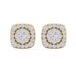Load image into Gallery viewer, Elegant stud earrings in white gold with white diamonds of 0.51 ct in weight