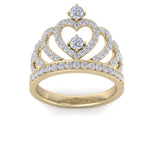 Load image into Gallery viewer, Beautiful Ring in yellow gold with white diamonds of 0.96 ct in weight