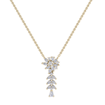 Load image into Gallery viewer, Flower necklace in rose gold with white diamonds of 0.80 ct in weight