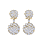 Load image into Gallery viewer, Drop earrings in rose gold with white diamonds of 2.52 ct in weight