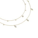 Load image into Gallery viewer, Multi-strand necklace in yellow gold with white diamonds of 0.65 ct in weight