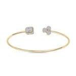 Load image into Gallery viewer, Cuff bracelet in rose gold with white diamonds of 0.58 ct in weight