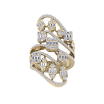 Load image into Gallery viewer, Statement diamond ring in yellow gold with white diamonds of 1.68 ct in weight