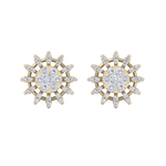 Load image into Gallery viewer, Stud earrings in yellow gold with white diamonds of 0.89 ct in weight