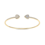 Load image into Gallery viewer, Cuff bracelet in rose gold with white diamonds of 0.56 ct in weight
