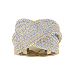 Load image into Gallery viewer, Ribbon ring in rose gold with white diamonds of 3.36 ct in weight