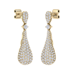 Load image into Gallery viewer, Diamond chandelier earrings in yellow gold with white diamonds of 1.73 ct in weight