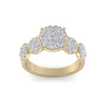 Load image into Gallery viewer, Bridal ring in rose gold with white diamonds of 2.29 ct in weight