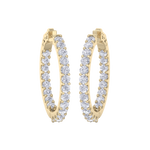 Load image into Gallery viewer, Diamond eternity hoop earrings in white gold with white diamonds of 4.82 ct in weight