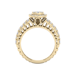 Load image into Gallery viewer, Halo Engagement ring in yellow gold with white diamonds of 1.19 ct in weight