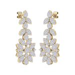 Load image into Gallery viewer, Chandelier earrings in yellow gold with white diamonds of 3.03 ct in weight