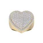 Load image into Gallery viewer, Heart diamond ring in rose gold with white diamonds of 1.50 ct in weight