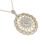 Load image into Gallery viewer, Oval Pendant in white gold with white diamonds of 1.97 ct in weight