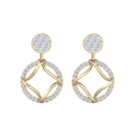 Load image into Gallery viewer, Drop earrings in white gold with white diamonds of 1.14 ct in weight