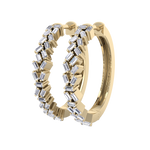 Load image into Gallery viewer, Baguette diamond hoops earrings in white gold with white diamonds of 0.73 ct in weight