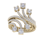 Load image into Gallery viewer, Beautiful ring in yellow gold with white diamonds of 1.28 ct in weight