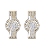 Load image into Gallery viewer, Beautiful Stud Earrings in yellow gold with white diamonds of 1.12 in weight