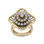 Load image into Gallery viewer, Statement ring in rose gold with white diamonds of 0.98 ct in weight
