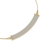 Load image into Gallery viewer, Diamond bar bolo necklace in white gold with white diamonds of 0.93 ct in weight