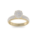 Load image into Gallery viewer, Cluster Diamond ring in white gold with white diamonds of 0.71 ct in weight