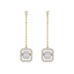 Load image into Gallery viewer, Diamond drop earrings in rose gold with white diamonds of 0.69 ct in weight