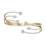 Load image into Gallery viewer, Intricate cuff in rose gold with white diamonds of 3.24 ct in weight