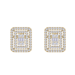 Load image into Gallery viewer, Square stud earrings in white gold with white diamonds of 1.83 ct in weight