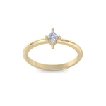 Load image into Gallery viewer, Petite Diamond ring in yellow gold with white diamonds of 0.25 ct in weight