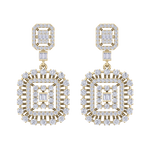 Load image into Gallery viewer, Drop earrings in yellow gold with white diamonds of 3.00 ct in weight