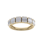 Load image into Gallery viewer, Baguette half eternity ring in rose gold with white diamonds of 2.28 ct in weight
