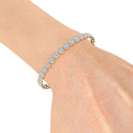 Load image into Gallery viewer, Tennis bracelet in rose gold with white diamonds of 3.65 ct in weight