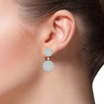 Load image into Gallery viewer, Drop earrings in rose gold with white diamonds of 2.52 ct in weight