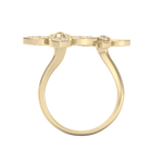 Load image into Gallery viewer, Ring with flowers in white gold with white diamonds of 0.56 ct in weight