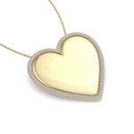 Load image into Gallery viewer, Heart pendant in yellow gold with white diamonds of 0.33 ct in weight